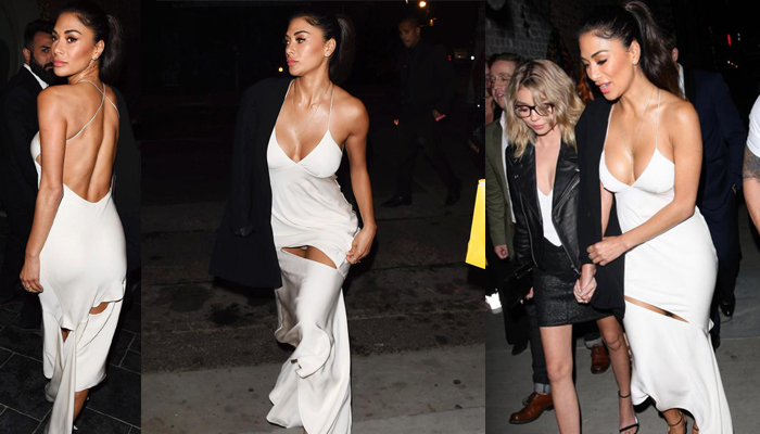 Nicole Scherzinger suffers wardrobe malfunction at Dirty Dancing premiere