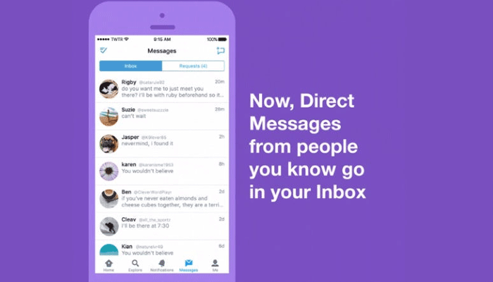 Twitter now filters Direct Messages from unknown followers