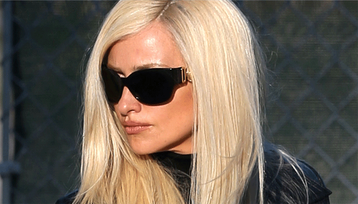 Actress Penelope Cruz turns blonde for Versace role