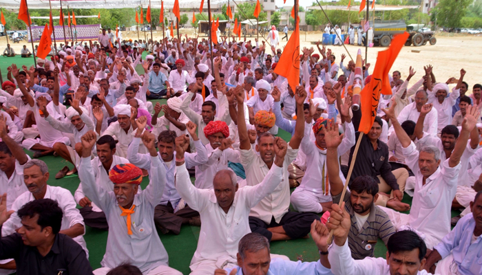 Rajasthan farmers launch indefinite sit-in seeking loan waiver