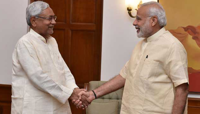 PM Modi congratulates Nitish Kumar for his fight against corruption