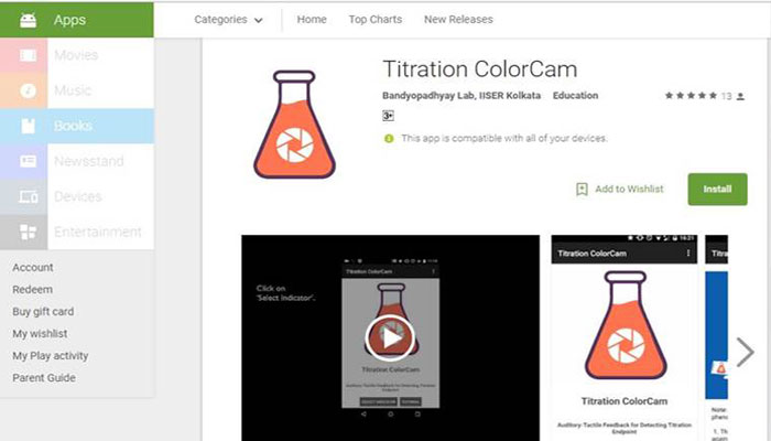 Smartphone app to help colour blind students conduct lab experiments