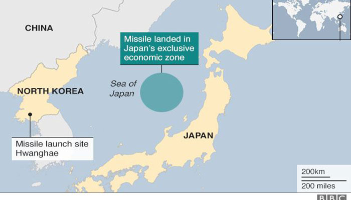 Japan protests North Koreas missile launch