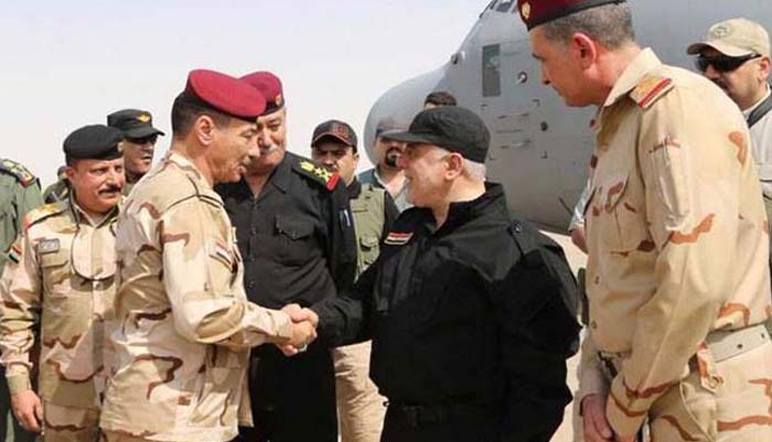 Iraqi PM lands in liberated Mosul, claims victory against IS