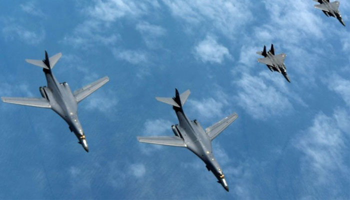 Two US bombers fly over South China Sea
