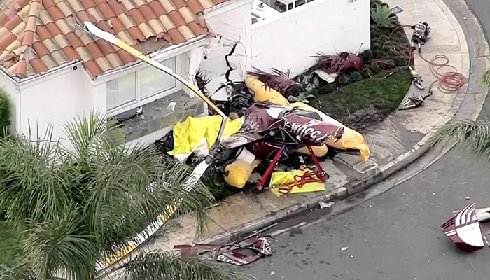 Three dead after chopper crashes into California house