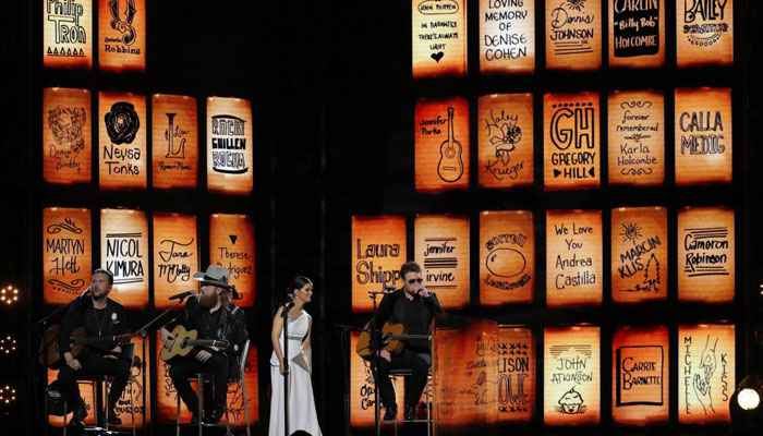 Tears in heaven: Grammy tribute to shooting victims