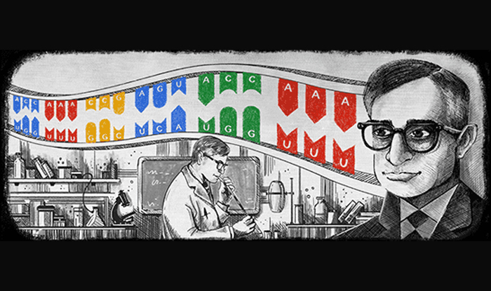 Google doodle honours Indo-American biochemist Har Gobind Khorana