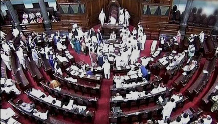 Rajya Sabha proceedings disrupted over Maharashtra violence