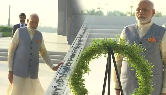 PM Modi pays tributes at UAE war memorial in Abu Dhabi