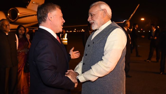 PM Modi breaks protocol, receives Jordan King at airport