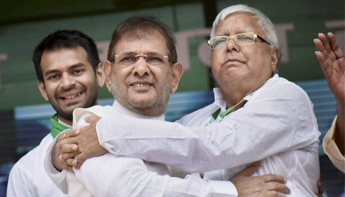 Rebel JD-U leader Sharad Yadav meets Lalu Yadav in jail for Rajya Sabha seat