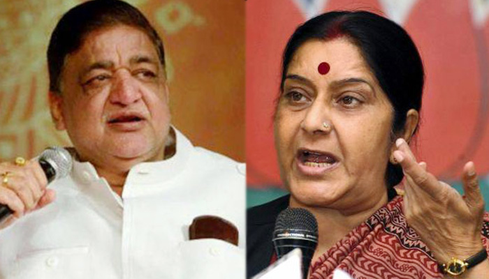 Swaraj slams Naresh Agarwal for unsavoury remark on Jaya