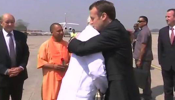 PM Modi receives French President Macron in Varanasi