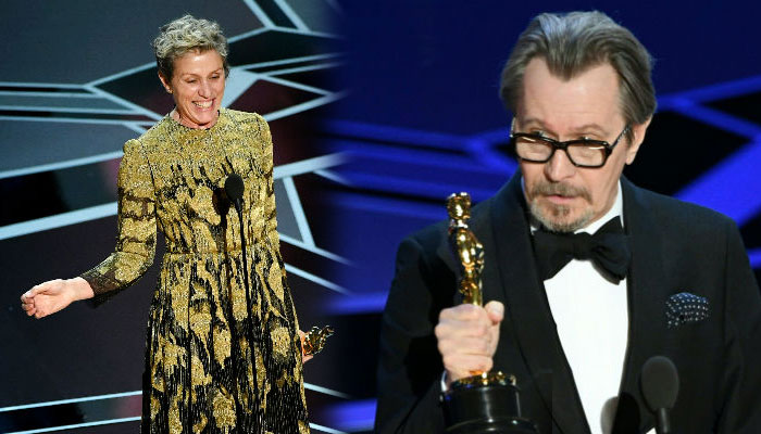 Gary Oldman, McDormand win best actors at 90th Oscars