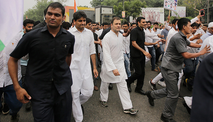 Rahul Gandhi pays visit to ailing BJP leader Manohar Parrikar
