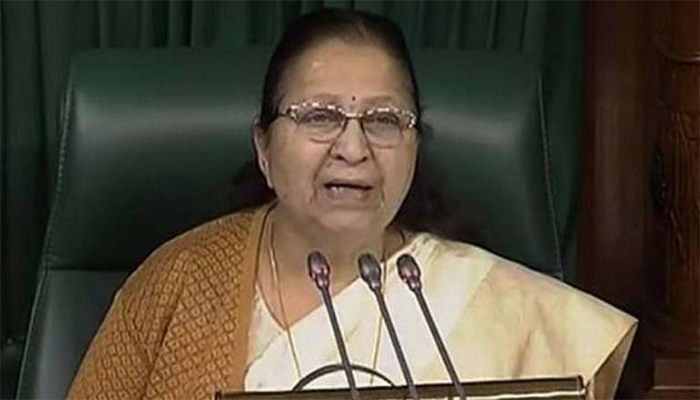 Sumitra Mahajan scolds Congress for throwing paper planes during Rafale discussion