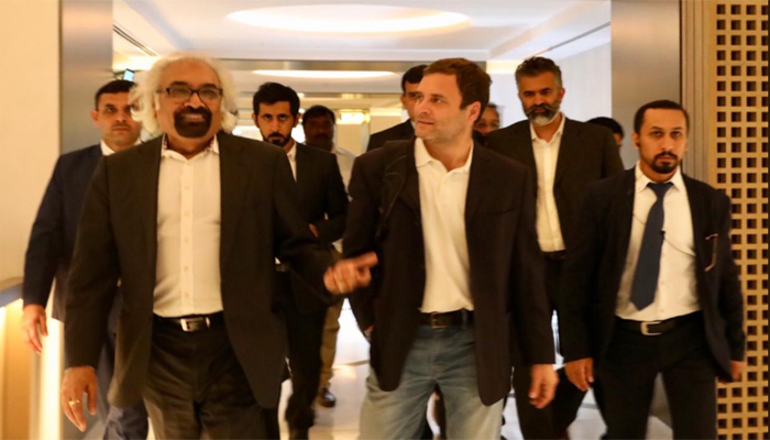 Huge crowd welcomes Rahul Gandhi at Dubai Airport