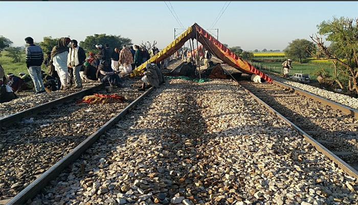 Gujjar community protestors block railway tracks in Rajasthan, demand 5% reservation