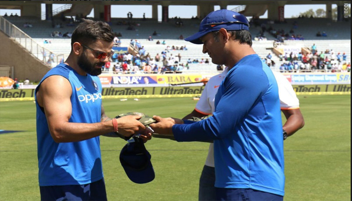 Team India is sporting camouflage caps today as mark of tribute to Pulwama attack martyrs