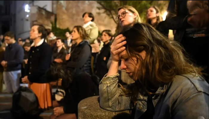 International sorrow as fire ravages Notre-Dame in Paris