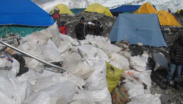 Can you believe! This amount of garbage collected from Mt Everest