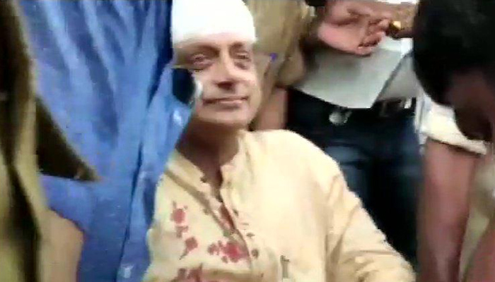Tharoor sustains injuries while performing thulabharam at temple, gets 6 stitches
