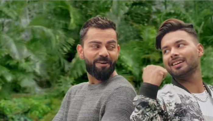 Virat, Rishabh steal people's heart with their funny moves in a Ad | Video