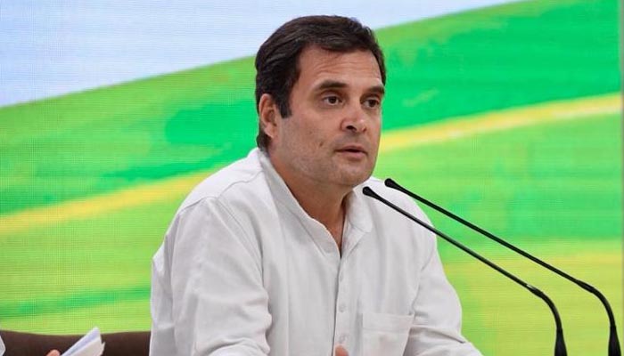 Dont be disheartened by fake exit polls, Rahul tells party workers