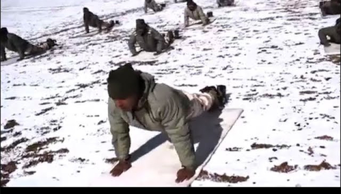 Himveers of Indo-Tibetan Border Police prepare for Yoga Day