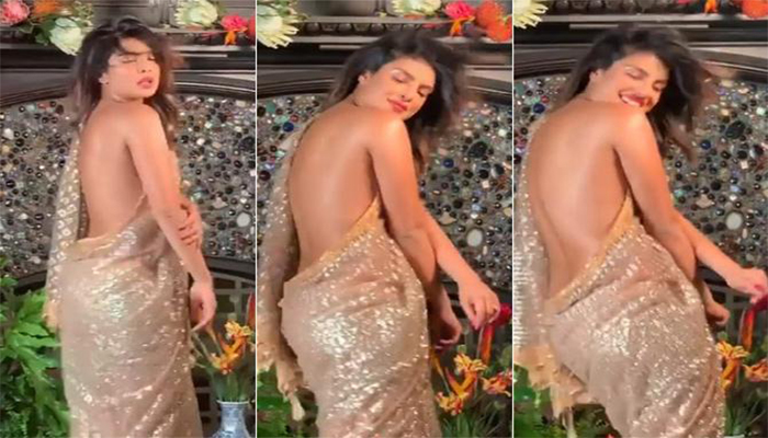 Priyanka Chopra Is Irresistibly Glamorous in Backless Saree
