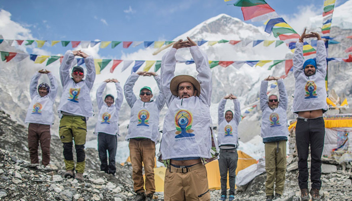 Ind Embassy in Kathmandu celebrates Yoga Day at gateway to Mt Everest