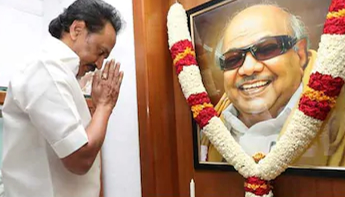 Stalin pays tribute to father M Karunanidhi on his 95th birth anniversary