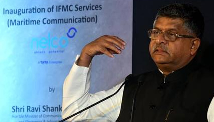 Ravi Shankar Prasad launched maritime communication services on friday.