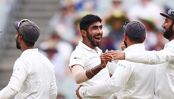 Bumrahs hat-trick, Viharis maiden ton take India to commanding position