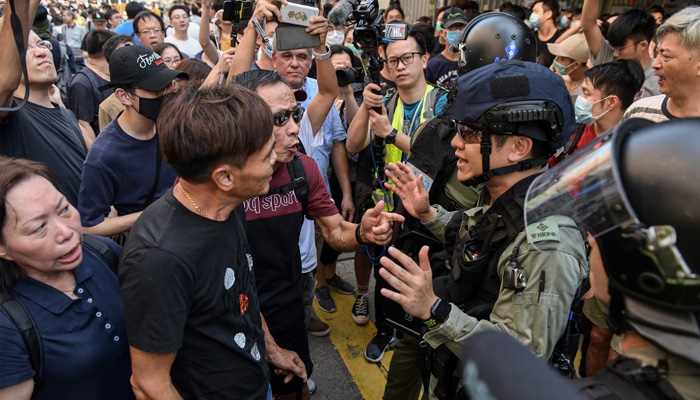 Fights break out as Hong Kongs polarisation deepens