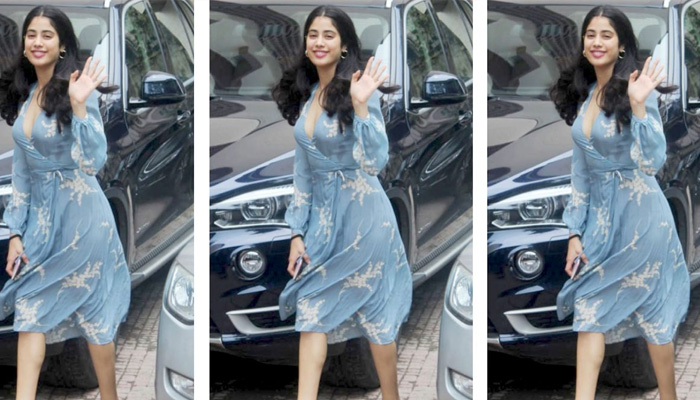 Janhvi Kapoor dressed in blue is all monsoon dress goals