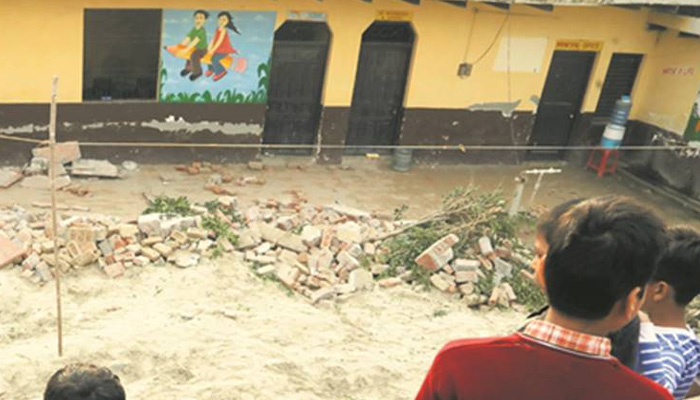 Three students dead after school wall collapses in Rajasthan