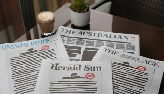 Newspapers in Aus leave front pages black to fight against secrecy laws