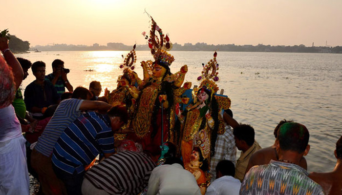 West Bengal: The city bids adieu to Goddess Durga