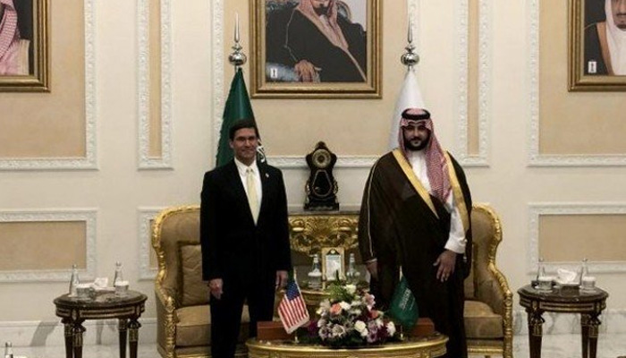 Pentagon chief meets Saudi king after troop deployment