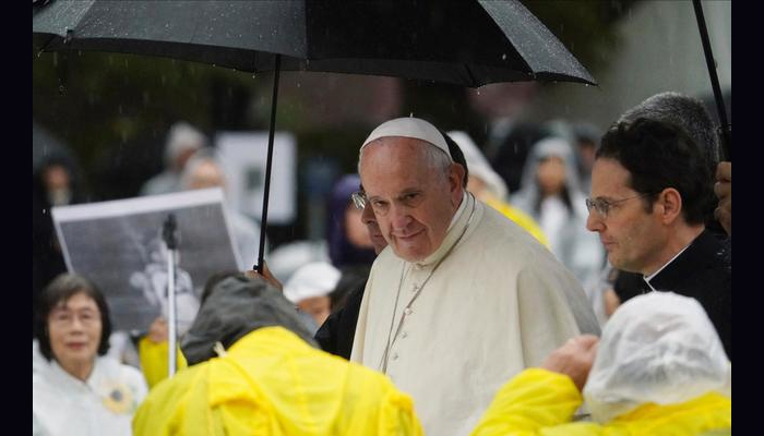 Pope in Nagasaki: No to atomic weapons, deterrence doctrine