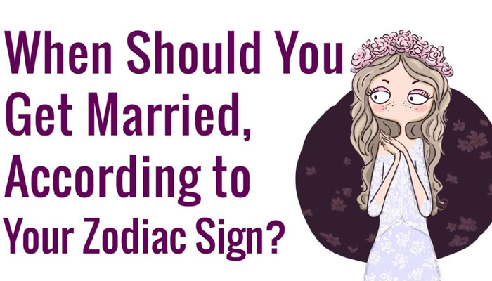 Strange! Your zodiac sign reveals when will you get married!!