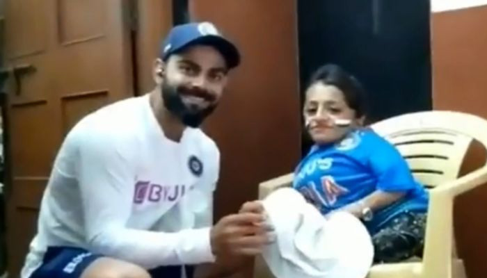 Indian captain Virat meets special fan after victory over Bdesh in 1st Test