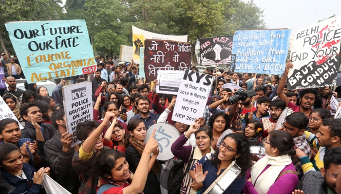 JNU students boycott exams over hostel fee hike issue
