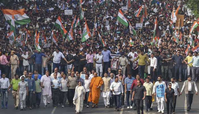 Prominent personalities, activists hit streets of Kolkata against CAA