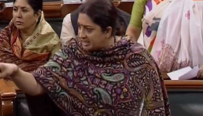 Govt seeks apology from Cong MPs for alleged misbehavior with Irani