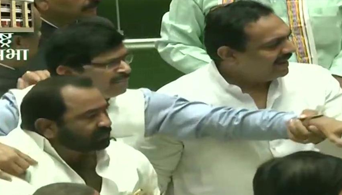 Scuffle between BJP, Sena MLAs in Assembly; both Houses adjourned