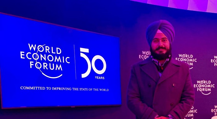 Karanvir Singh raises concerns on Global Trading & International Business at Davos 2020