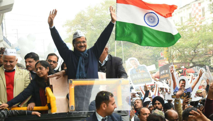 Arvind Kejriwal delayed by roadshow, postpones nomination filing to Tuesday